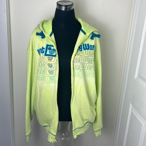 Walt Disney World Neon Zipped Up Hoodie Size Medium - Picture 7 of 15